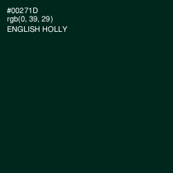 #00271D - English Holly Color Image